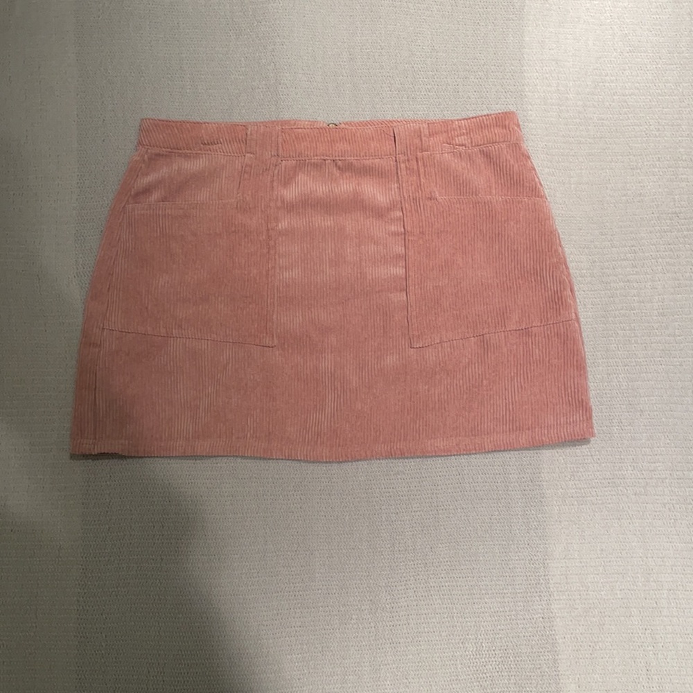 blush pink skirt